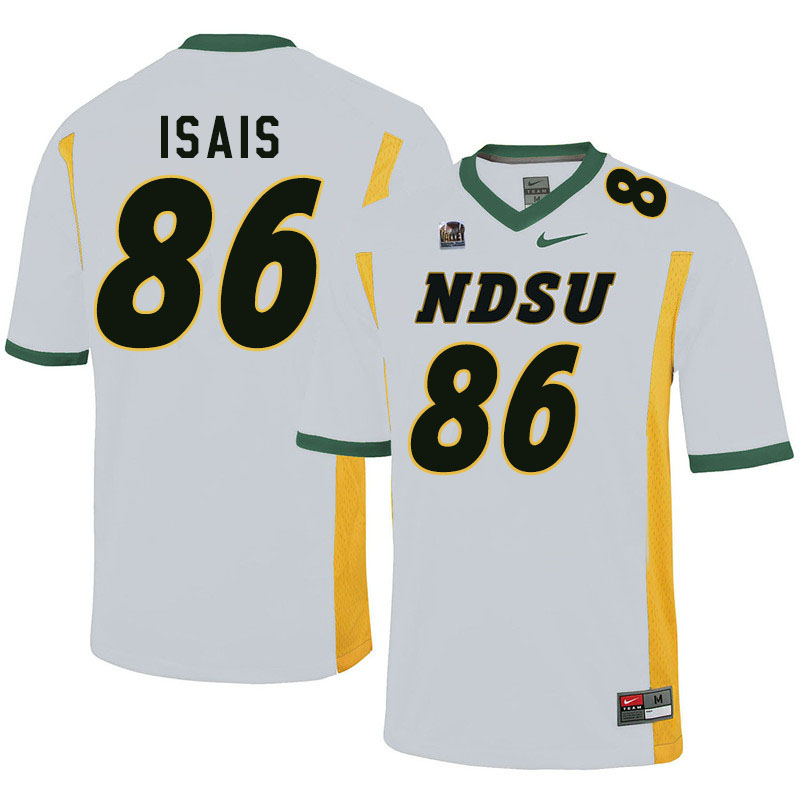 Men #86 Peter Isais North Dakota State Bison College Football Jerseys Sale-White - Click Image to Close